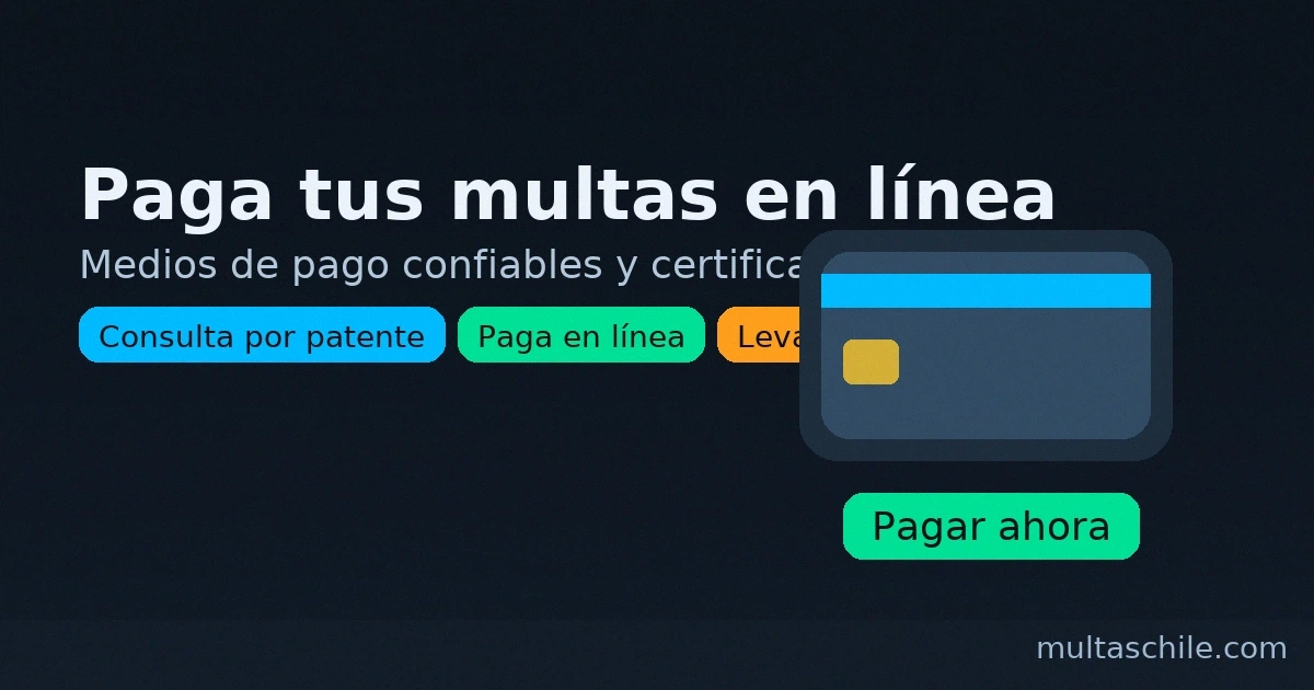 Descarga tu certificado de multas: documento con líneas y flecha de descarga, fondo azul marino.