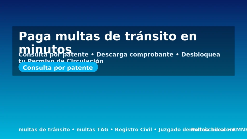 Paga multas de tránsito en minutos – consulta por patente y descarga comprobante – multaschile.com