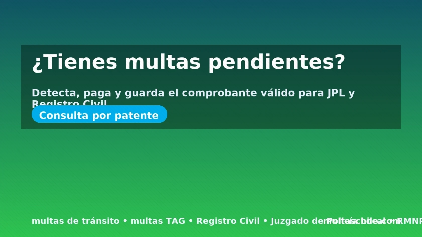 ¿Tienes multas pendientes? Paga y guarda comprobante válido JPL/Registro Civil – multaschile.com