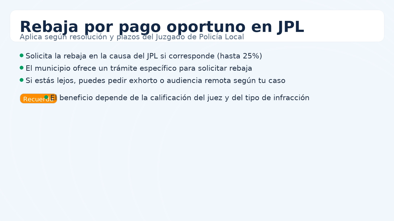Rebaja por pago oportuno en Juzgado de Policía Local de Rancagua: trámite municipal para solicitar hasta 25% y guía para pedir exhorto si estás lejos.