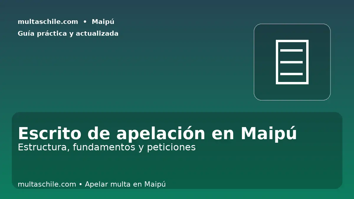 Escrito de apelación en Maipú: ejemplo y estructura con fundamentos y peticiones