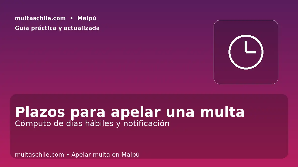 Plazos para apelar una multa en Maipú: cómputo de días hábiles y notificación