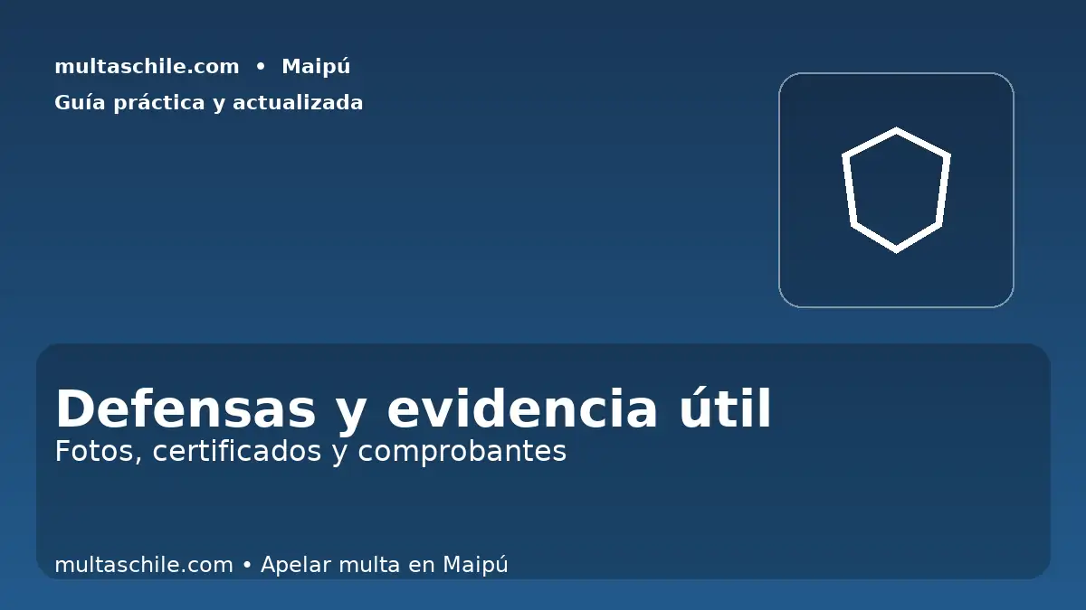 Defensas y evidencia para apelar en Maipú: fotos, certificados y comprobantes válidos
