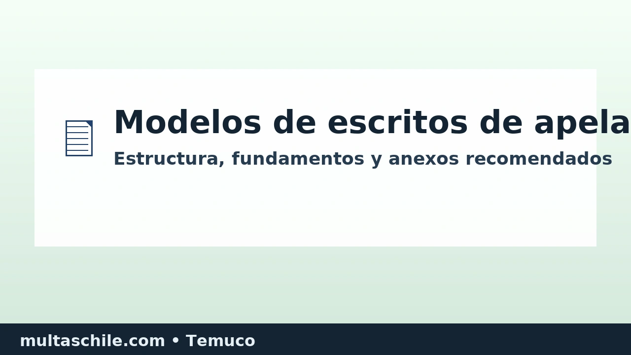 Modelos de escritos de apelación en Temuco: estructura, fundamentos y anexos de respaldo – multaschile.com
