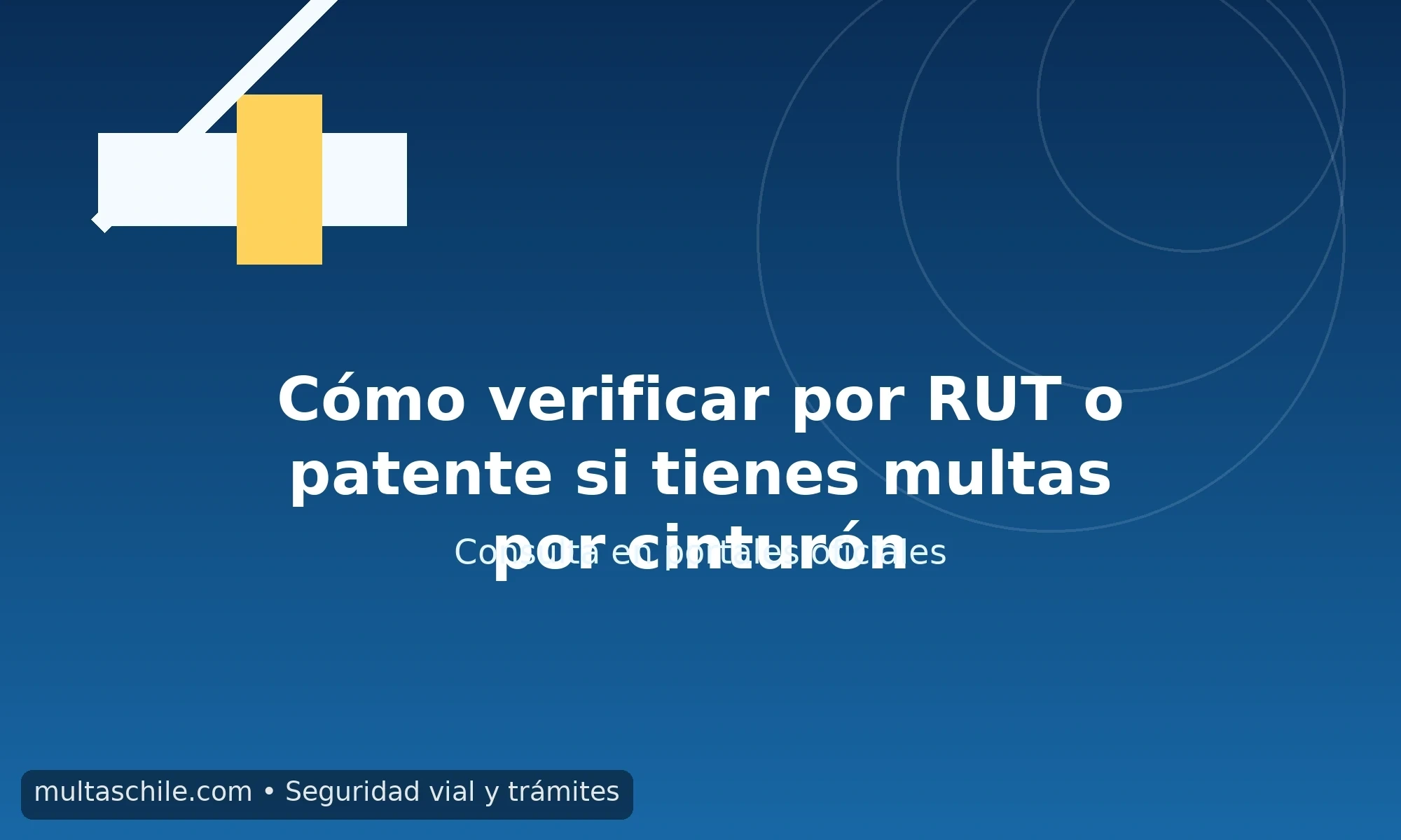 Cómo revisar con RUT o placa patente si tienes multas por no usar cinturón de seguridad