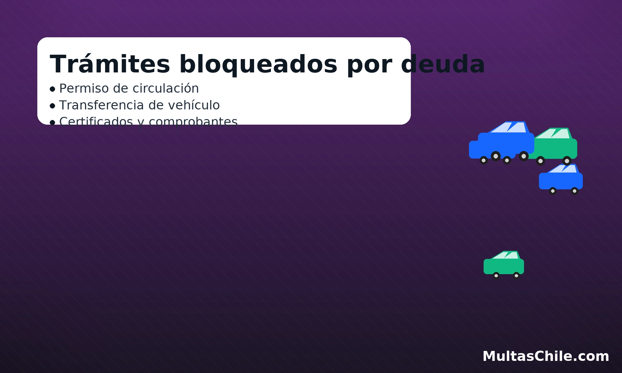 Trámites bloqueados por multas impagas: permiso de circulación, transferencia y certificados