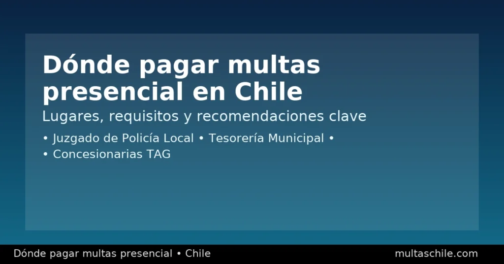 Dónde pagar multas presencial en Chile — lugares, requisitos y recomendaciones clave