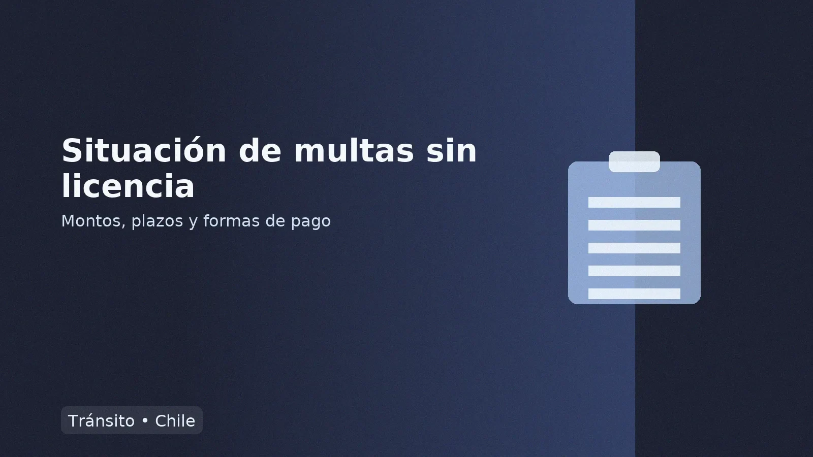 Situación de multas por sin licencia: montos, plazos y formas de pago con enfoque formal.